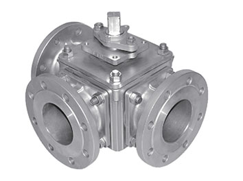 GKV-243 3-WAY/4-WAY MOUNTING TYPE FLANGE END BALL VALVE