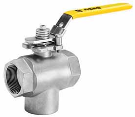 3-WAY[L-PORT&T-PORT]BALL VALVE SCREWED END