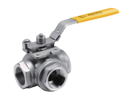 GKV-143L 3-WAY[L-PORT&T-PORT]BALL VALVE SCREWED END