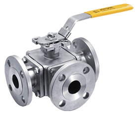GKV-243 3-WAY/4-WAY MOUNTING TYPE FLANGE END BALL VALVE
